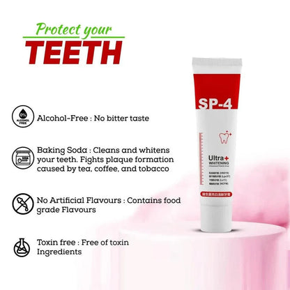 SP4 Ultra Whitening Probiotic Toothpaste (Buy 1 Get 1 Free)